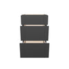 Modernform Cabinet Onyx Black Shaker 21" W X 34 1/2" H X 21" D Vanity Base with 3 Drawers