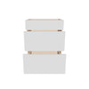 Modernform Cabinet Gloss White 24" W X 34 1/2" H X 21" D Vanity Base with 3 Drawers