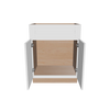 Modernform Cabinet White Shaker 27" W X 34 1/2" H X 21" D Sink Base 2 Doors/1 False Front