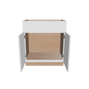 Modernform Cabinet White Shaker 30" W X 34 1/2" H X 21" D Sink Base 2 Doors/1 False Front