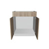 Modernform Cabinet Walnut 30" W X 34 1/2" H X 21" D Vanity Sink Base 2 Doors/1 False Front