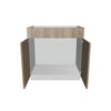 Modernform Cabinet Walnut 33" W X 34 1/2" H X 21" D Vanity Sink Base 2 Doors/1 False Front