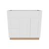 Modernform Cabinet White Shaker 36" W X 34 1/2" H X 21" D Combo Cabinet w/2 Drawers