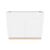 Modernform Cabinet White Shaker 42" W X 34 1/2" H X 21" D Combo Cabinet w/2 Side Drawers