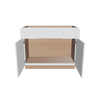 Modernform Cabinet White Shaker 42" W X 34 1/2" H X 21" D Combo Cabinet w/2 Side Drawers