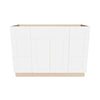 Modernform Cabinet White Shaker 48" W X 34 1/2" H X 21" D Combo Cabinet 2 Doors/6 Drawers/1 False Front