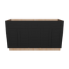 Modernform Cabinet Onyx Black Shaker 60" W X 34 1/2" H X 21" D Combo Cabinet 4 Doors/3 Drawers/2 False Front