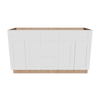Modernform Cabinet White Shaker 60" W X 34 1/2" H X 21" D Combo Cabinet 4 Doors/3 Drawers/2 False Front