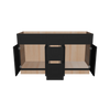 Modernform Cabinet Onyx Black Shaker 60" W X 34 1/2" H X 21" D Combo Cabinet 4 Doors/3 Drawers/2 False Front