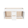 Modernform Cabinet White Shaker 60" W X 34 1/2" H X 21" D Combo Cabinet 4 Doors/3 Drawers/2 False Front