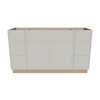 Modernform Cabinet Slim Dove White 60" W X 34 1/2" H X 21" D Combo Cabinet 4 Doors/3 Drawers/2 False Front