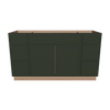Modernform Cabinet Slim Sage Green 60" W X 34 1/2" H X 21" D Combo Cabinet 4 Doors/3 Drawers/2 False Front