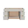Modernform Cabinet Slim Dove White 60" W X 34 1/2" H X 21" D Combo Cabinet 4 Doors/3 Drawers/2 False Front