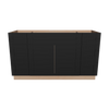 Modernform Cabinet Onyx Black Shaker 60" W X 34 1/2" H X 21" D Combo Cabinet 2 Doors/6 Drawers/1 False Front
