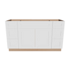 Modernform Cabinet White Shaker 60" W X 34 1/2" H X 21" D Combo Cabinet 2 Doors/6 Drawers/1 False Front