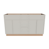 Modernform Cabinet Slim Dove White 60" W X 34 1/2" H X 21" D Combo Cabinet 2 Doors/6 Drawers/1 False Front