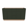 Modernform Cabinet Slim Sage Green 60" W X 34 1/2" H X 21" D Combo Cabinet 2 Doors/6 Drawers/1 False Front