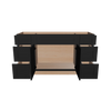 Modernform Cabinet Onyx Black Shaker 60" W X 34 1/2" H X 21" D Combo Cabinet 2 Doors/6 Drawers/1 False Front