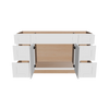 Modernform Cabinet White Shaker 60" W X 34 1/2" H X 21" D Combo Cabinet 2 Doors/6 Drawers/1 False Front