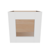 Modernform Cabinet White Shaker 15" W X 15" H X 12" D Single Glass Door Wall Cabinet