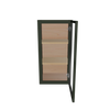 Modernform Cabinet Slim Sage Green 15" W X 30" H X 12" D Single Glass Door Wall Cabinet