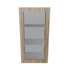 Modernform Cabinet Walnut 15" W X 30" H X 12" D Single Glass Door Wall Cabinet