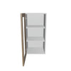 Modernform Cabinet Walnut 15" W X 30" H X 12" D Single Glass Door Wall Cabinet