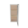 Modernform Cabinet Slim Dove White 15" W X 36" H X 12" D Single Glass Door Wall Cabinet