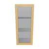 Modernform Cabinet Natural Oak 15" W X 36" H X 12" D Single Glass Door Wall Cabinet