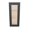 Modernform Cabinet Onyx Black Shaker 15" W X 36" H X 12" D Single Glass Door Wall Cabinet
