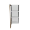 Modernform Cabinet Walnut 15" W X 36" H X 12" D Single Glass Door Wall Cabinet