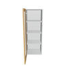 Modernform Cabinet Natural Oak 15" W X 42" H X 12" D Single Glass Door Wall Cabinet