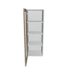 Modernform Cabinet Walnut 15" W X 42" H X 12" D Single Glass Door Wall Cabinet