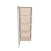Modernform Cabinet Gloss White 15" W X 42" H X 12" D Single Glass Door Wall Cabinet