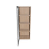 Modernform Cabinet Matte White 15" W X 42" H X 12" D Single Glass Door Wall Cabinet