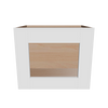 Modernform Cabinet White Shaker 18" W X 15" H X 12" D Single Glass Door Wall Cabinet