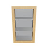 Modernform Cabinet Natural Oak 18" W X 30" H X 12" D Single Glass Door Wall Cabinet