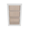 Modernform Cabinet Gloss White 18" W X 30" H X 12" D Single Glass Door Wall Cabinet