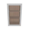 Modernform Cabinet Matte White 18" W X 30" H X 12" D Single Glass Door Wall Cabinet