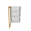 Modernform Cabinet Natural Oak 18" W X 30" H X 12" D Single Glass Door Wall Cabinet