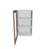 Modernform Cabinet Walnut 18" W X 30" H X 12" D Single Glass Door Wall Cabinet