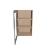 Modernform Cabinet Matte White 18" W X 30" H X 12" D Single Glass Door Wall Cabinet