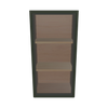 Modernform Cabinet Slim Sage Green 18" W X 36" H X 12" D Single Glass Door Wall Cabinet