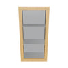 Modernform Cabinet Natural Oak 18" W X 36" H X 12" D Single Glass Door Wall Cabinet