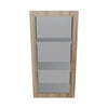 Modernform Cabinet Walnut 18" W X 36" H X 12" D Single Glass Door Wall Cabinet