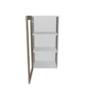 Modernform Cabinet Walnut 18" W X 36" H X 12" D Single Glass Door Wall Cabinet