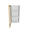 Modernform Cabinet Natural Oak 18" W X 36" H X 12" D Single Glass Door Wall Cabinet