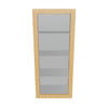 Modernform Cabinet Natural Oak 18" W X 42" H X 12" D Single Glass Door Wall Cabinet