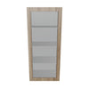 Modernform Cabinet Walnut 18" W X 42" H X 12" D Single Glass Door Wall Cabinet