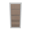 Modernform Cabinet Matte White 18" W X 42" H X 12" D Single Glass Door Wall Cabinet